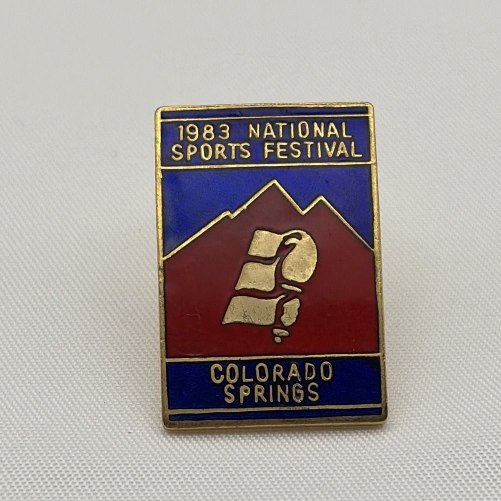 Vintage 1983 National Sports‎ Festival Colorado Springs CO Lapel Hat Pin